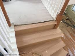Tread end caps go on the open side of a stair typically where the balusters will be. An Amazing Staircase Makeover From Carpet To Wood House Of Hepworths
