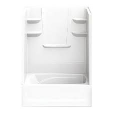 Remove any obstructions and prep your drywall. A2 A2 6036ctsmr Aw A2 Composite 60 In L X 36 In W X 82 In H White Tub Shower Kit In The Bathtub Shower Combination Department At Lowes Com