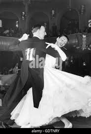 Frank Süd- und Muriel Watts beim internationalen Tanzwettbewerb in München,  1952 Stockfotografie