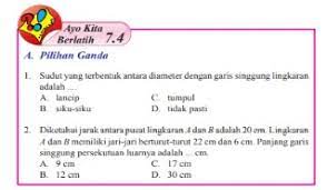 Maybe you would like to learn more about one of these? Kunci Jawaban Matematika Kelas 8 Ayo Kita Berlatih 7 4 Halaman 102 103 104 Bab 7 Lingkaran Wali Kelas Sd