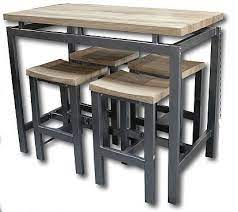 table haute 4 tabourets kursi meja