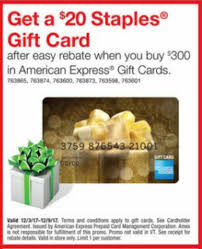 Maybe you would like to learn more about one of these? New Gift Card Deal At Staples 20 Staples Gc Rebate On Amex Gift Cards Miles To Memories