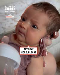 Baby tries a bottle for the first time! 🍼😄