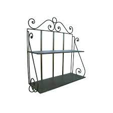 Etagère d'angle de fleuriste en fer forgé riveté (4 étagères) trace de rouille. Etagere Applique Suspendue Fer Forge Murale Magasin En Ligne Appliques Ferronnerie