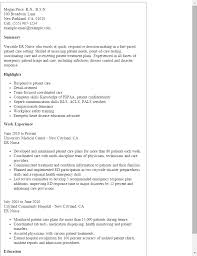 Er Nurse Resume Template Best Design Tips Myperfectresume