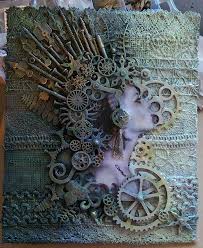 Lynne West Finnabair Inspiration Https Www Steampunkartifacts Com Steampunk Mixed Media Art Mixed Media Art Canvas Mixed Media Art