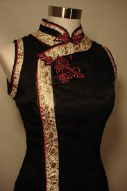 New Black Chinese Cheongsam Dress Qi Pao Dragon Texture Fashion Cheongsam Dress Oriental Fashion