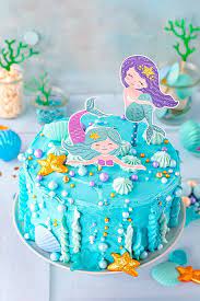 meerjungfrauen torte zum mottogeburtstag in 2021 kindergeburtstagstorte kuchen und torten kuchen und torten rezepte