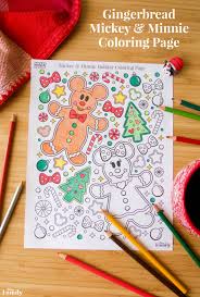 Printable coloring pages of disney's mickey and minnie mouse, donald and daisy duck, goofy and pluto. Gingerbread Mickey And Minnie Coloring Page Disney Family