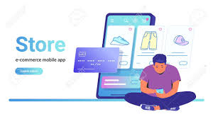 Check spelling or type a new query. Online Store E Commerce Mobile App Flat Line Vector Illustration Of Cute Man Sitting Alone In