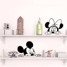 Check spelling or type a new query. Cartoon Mickey Minnie Mouse Vinyl Wall Stickers Bedroom Baby Home Decor Disney Wall Decals Vinyl Mural Art Diy Wallpaper Nordic Wall Decor