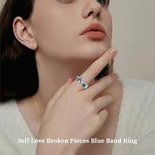 Nobody Has It All Together Pink Band Ring S925 Irregular Pink Crystal Self  Love Ring All