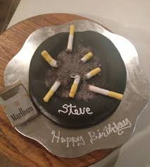 Ashtray Orange Cake Covered In Fondant Cigarettes Are Made Out Of Fondant And The Ash Is Made Of Crush Oreo And Powder Sugar Orange Cake Cake Cover Cake Wrecks