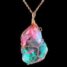 Best Rainbow Stone Necklace Cheap Rock Necklace Quartz Crystal Necklace Quartz Pendant Necklace