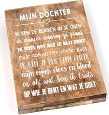 Bol Com Wandborden Hout Spreukbord Mijn Dochter Spreuken Familie Woondecoratie Cadeau Verjaardag