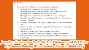 Check spelling or type a new query. Jawaban Esai Ayo Berlatih Bab 5 Pai Kelas 7 Halaman 74 Youtube
