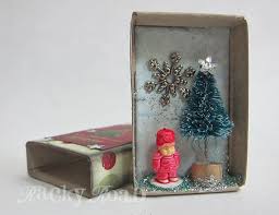 Junk Stuff Altered Matchbox Matchbox Crafts Christmas Shadow Boxes Christmas Crafts