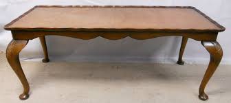 The edges are finished off nicely and this set gives the feel of elegance. Walnut Long Coffee Table In Antique Queen Anne Style Sold