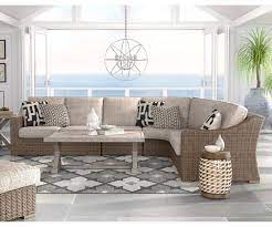 Modular corner chair, armless chair and loveseat can be moved. Signature Design By Ashley Beachcroft 3 Piece Resin Wicker Sectional Set Value City Furniture Outdoor Sectional Modular Component