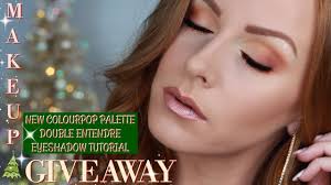 Makeup Giveaway And Colourpop New Double Entendre Eyeshadow Palette Tutorial Youtube