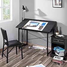 New Kealive Drawing Desk Tiltable 47 2 X 23 6 Large Drafting Table Desk Wood Surface Professionals Kids Adults Painti In 2020 Computer Table Wood Desk Drawing Desk