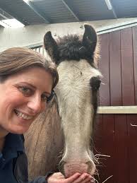 Poor Rachel, one of our grooms and re-homing co-ordinator's broke her leg a  few weeks ago so she hasn't been able to work