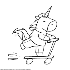 Color in this picture of a jetski and others with our library of online coloring pages. Cute Unicorn Riding A Scooter Coloring Pages Getcoloringpages Org Free Downloads Coloring Col Unicorn Coloring Pages Coloring Pages Animal Coloring Pages