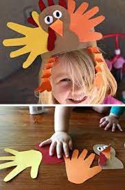 Handprint Turkey Hat Click For 30 Diy Thanksgiving Crafts For Kids To Make Easy Thanksgiving Craft Manualidades Artesanias De Ninos Manualidades Para Ninos