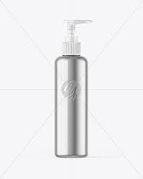 39 Metallic Spray Bottle Side View Psd Mockup Png