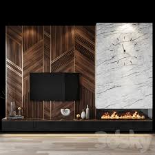3d Models Tv Wall Tv Set 2 Living Room Design Modern Tv Room Design Tv Wall Design