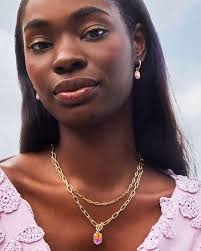 Earrings Hallie Delicate Chain Bracelet Gold Sunrise Kendra Scott