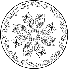 Mandala zum ausmalen mandala pinterest. Mandalas Herbst Ausdrucken Ausmalen Kinder Malvorlage Eulen Uhus Maeuse Kreis Jugend In Meidling