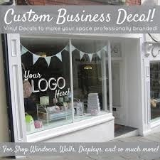 Small Custom Personalized Professional Business Name And Logo Etsy Custom Window Decals Logo Wall Custom Vinyl