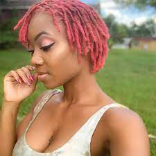 Pink Locs In 2021 Short Locs Hairstyles Locs Hairstyles Aesthetic Hair