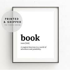  Book Lovers Gift Book Lover Dictionary Definition Print Book Lovers Gifts Book Gifts Book Lovers