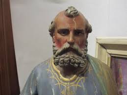 BOMBA-VELKÁ RANĚBAROKNÍ SOCHA SV-JOSEF-V POLYCHROMII-DŘEVOŘEZBA-1KČ