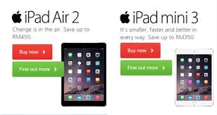 As new devices with better specifications enter the market the ki score of older devices will go down, always being compensated of their decrease in price. Ipad Air 2 And Ipad Mini 3 Available From Maxis On Contract Soyacincau Com