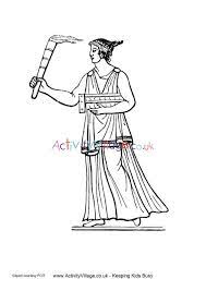 It's what we propose you with these coloring pages, inspired by the the wonders and the art of ancient greece, but also by greek mythology. Ancient Greeks Torch Colouring Page