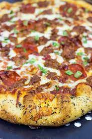 Meat Lover S Pizza Loaded With 3 Different Types Of Meat Recipe Meat Lovers Pizza Pizza Recipes Recipes