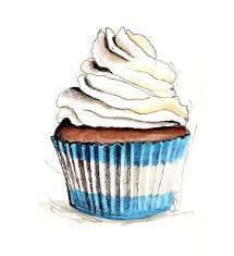 Cupcake Illustration Cupcake Illustration Cupcake Drawing Watercolor Food