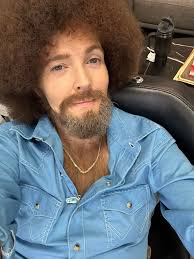 Halloween at The Drew Barrymore Show People! #BobRoss 📸 Ash Bean Hair:  Daniel Howell Makeup: Lauren Gulino Costume: Lee Harris, Matthew Kilgore, Matthew  Neff