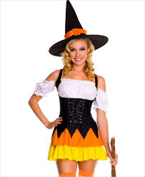 Clothing, yellow, fashion, dress, headgear, style, street fashion, costume. Chic Candy Corn Witch Costume Ml 70422