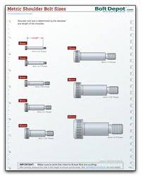 Metric Shoulder Bolt Size Chart In 2019 Woodworking