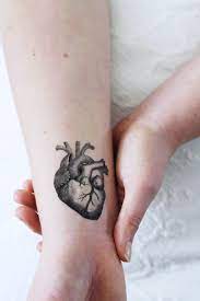Human Heart Temporary Tattoo Heart Temporary Tattoos Human Heart Tattoo Wrist Tattoos For Women