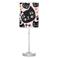 Cute Black Cat Pattern Desk Lamp Bedroom Decor Diy Custom Cat Room Decor Cat Bedroom Desk Lamp