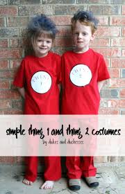 Surely by now you know i have a *thing* for cardboard. Thing 1 Thing 2 Diy Shirt Pant Costume Homemade Halloween Costume Ideas
