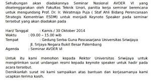 Di kesempatan kali ini dosenpintar.com akan membagikan artikel mengenai tentang contoh surat undangan yang meliputi. Contoh Permohonan Surat Pembicara Seminar Keynote Nasional Mahasiswa