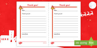 Christmas Thank You Template Primary Resources