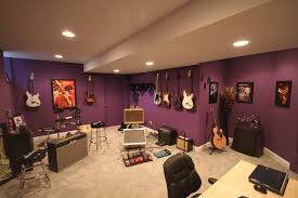 Super cool futuristic design with light up display, all white furniture, and hard wood flooring. Music Studio Contemporary Basement New York By Joseph Pastore Custom Carpentry Remodeling Inc Houzz