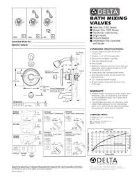 The video shows how to repair delta's shower/tub valve cartridge assembly and how to adjust water temperature. Delta 1323 Specification Manualzz